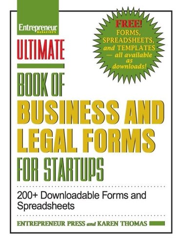 Ultimate Book Of Business And Legal Forms For Startups Entrepreneur Press