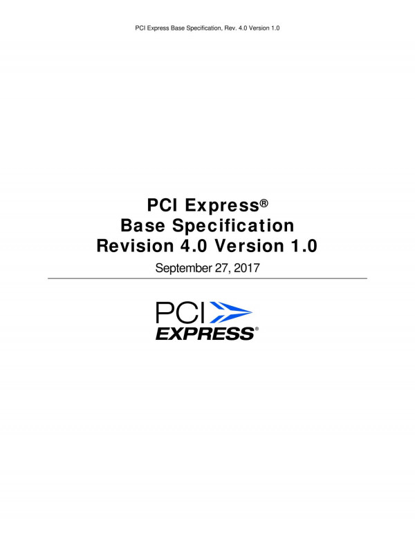 Pci Express Base Specification Revision 40 Version 10 Unknown
