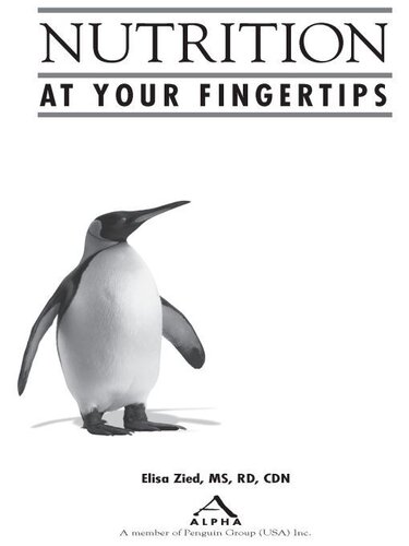 Nutrition At Your Fingertips Elisa Zied
