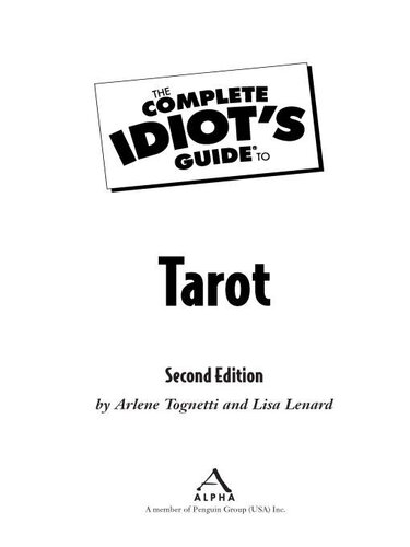 The Complete Idiots Guide To Tarot Arlene Tognetti