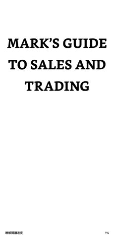 Marks Guide To Sales And Trading Mark Ross