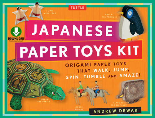 Japanese Paper Toys Kit Origami Paper Toys That Walk Jump Spin Tumble And Amaze Downloadable Material Included Andrew Dewar