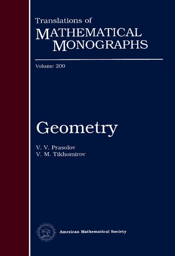 Geometry V V Prasolov And V M Tikhomirov