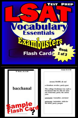 Lsat Test Prep Essential Vocabulary Exambusters Flash Cards Workbook 1 Of 3 Lsat Exam Study Guide Lsat Exambusters