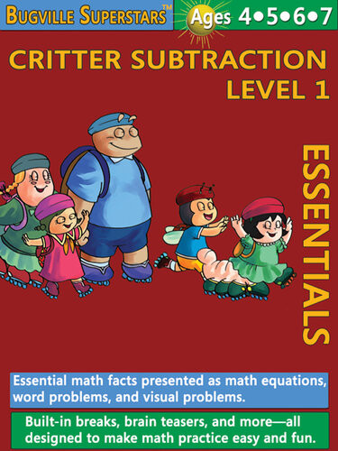 Critter Subtraction Essentials Level 1 Essentials Bugville Math Superstars Robert Stanek