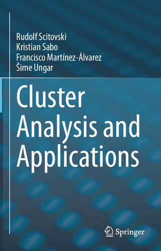 Cluster Analysis And Applications 1st Edition Rudolf Scitovski