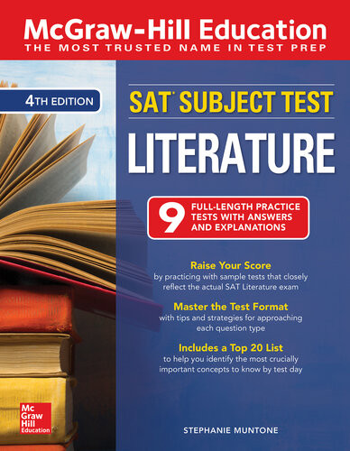 Mcgrawhill Education Sat Subject Test Literature 4th Edition Stephanie Muntone