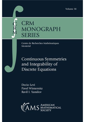 Continuous Symmetries And Integrability Of Discrete Equations Decio Levi