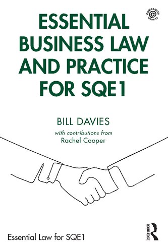 Essential Business Law And Practice For Sqe1 Bill Davies Rachel Cooper