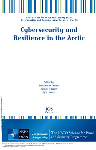 Cybersecurity And Resilience In The Arctic Benjamin D Trump