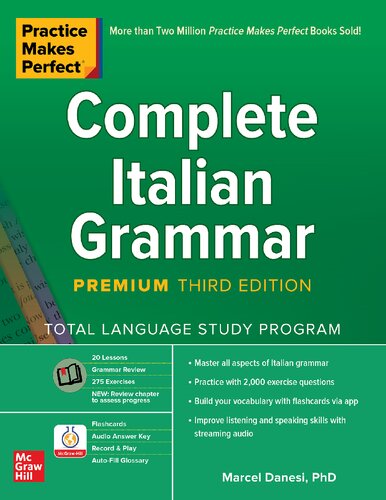 Practice Makes Perfect Complete Italian Grammar Premium Third Edition Marcel Danesi