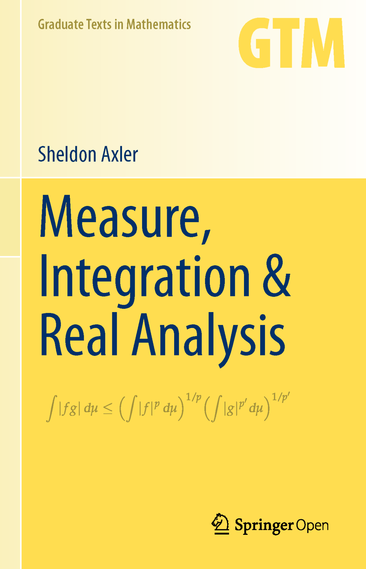 Measure Integration Real Analysis Sheldon Axler