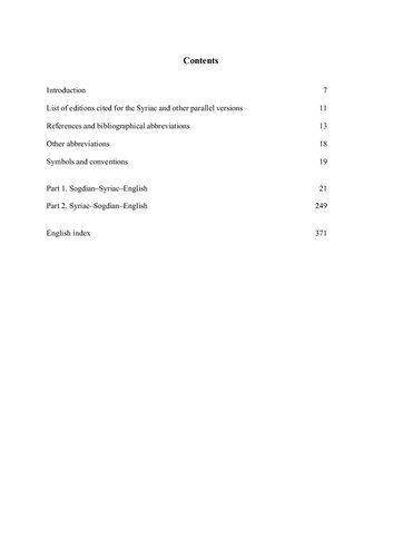 A Dictionary Christian Sogdian Syriac And English Nicholas Simswilliams