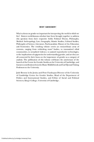 Why Gender Jude Browne Editor