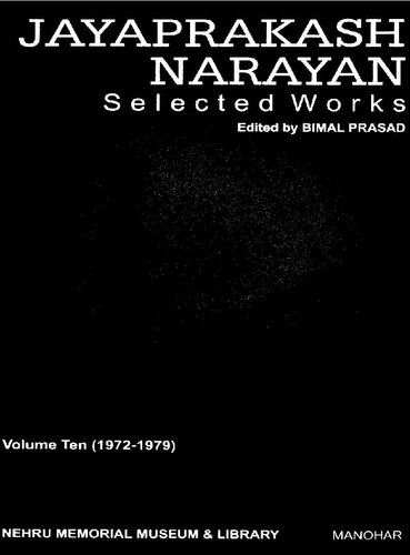 Jayaprakash Narayan Selected Works 19291935 Volume 10 Narayan
