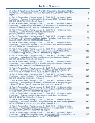 Handbook Of Indian Psychology Rao K Ramakrishna Editorparanjpe