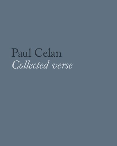 Collected Poems Bilingual Paul Celan