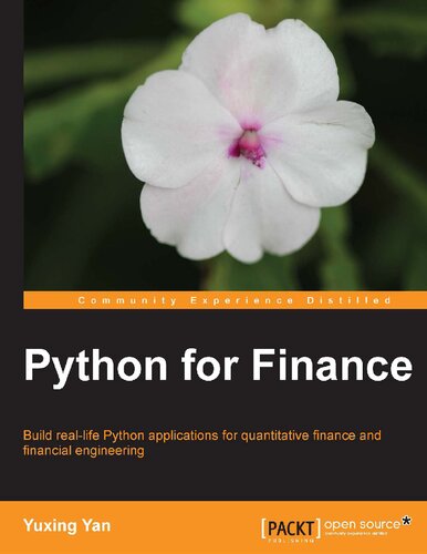 Python For Finance 1st Edition Yuxing Yan