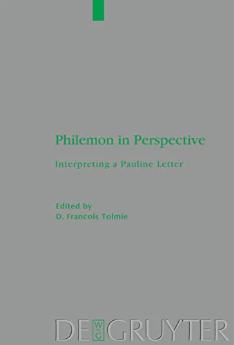 Philemon In Perspective D Francois Tolmie