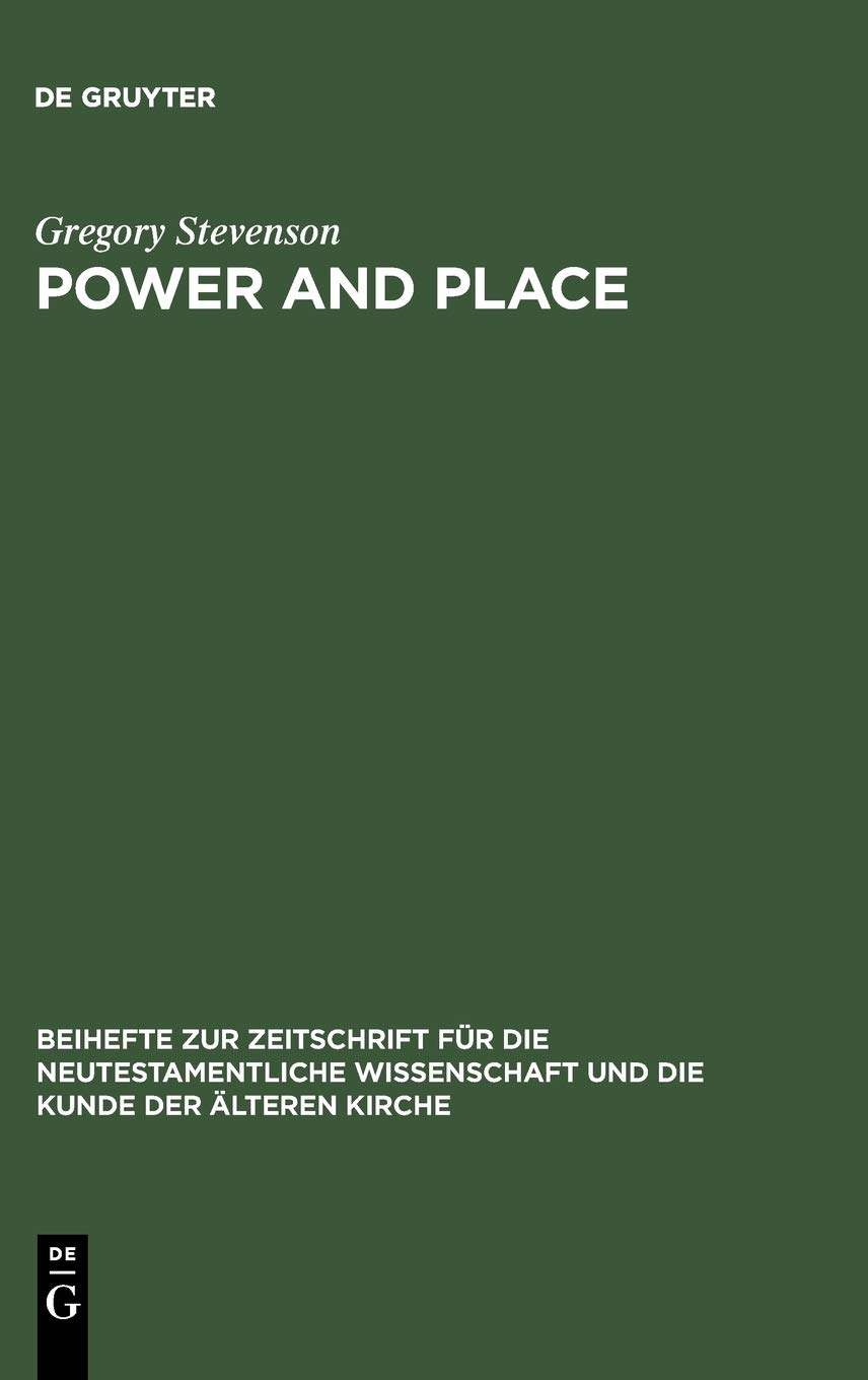 Power And Place Temple And Identity In The Book Of Revelation Reprint 2012 Gregory Stevenson