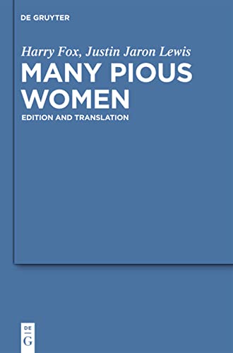 Many Pious Women Edition And Translation Annotated Harry Fox