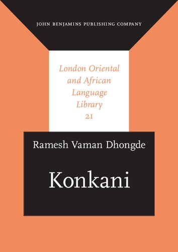 Konkani London Oriental And African Language Library Ramesh Vaman Dhongde