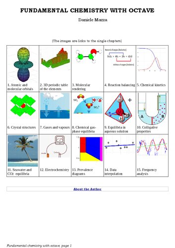Fundamental Chemistry With Octave 1st Edition Daniele Mazza