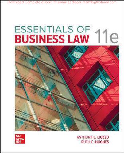 Essentials Of Business Law 11th Edition Anthony Liuzzo Ruth Hughes
