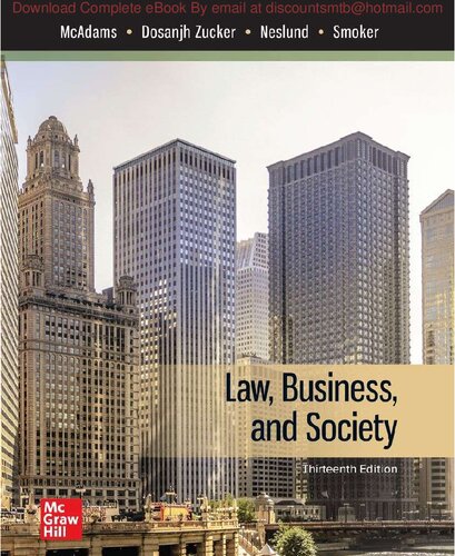 Law Business And Society 13th Edition Tony Mcadams Kiren Zucker