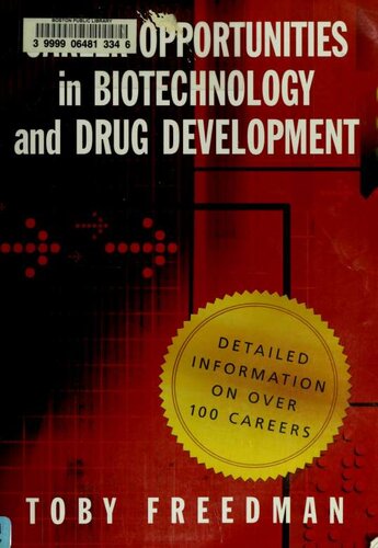 Career Opportunities In Biotechnology And Drug Development Freedman