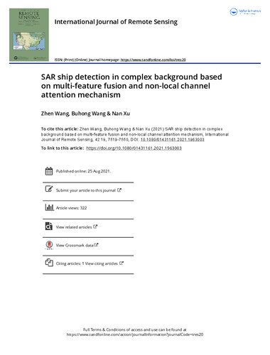 Sar Ship Detection In Complex Background Based On Multifeature Fusion And Nonlocal Channel Attention Mechanism Zhen Wang