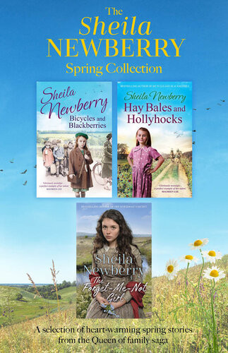 The Sheila Newberry Spring Collection The Forgetmenot Girl Hay Bales And Hollyhocks And Bicycles And Blackberries Sheila Everett Sheila Newberry