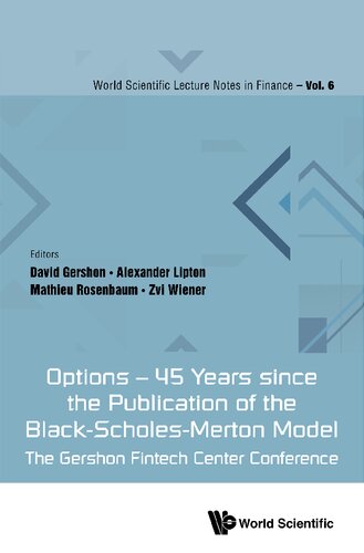 Options 45 Years Since The Publication Of The Blackscholesmerton Model The Gershon Fintech Center Conference Zvi Wiener