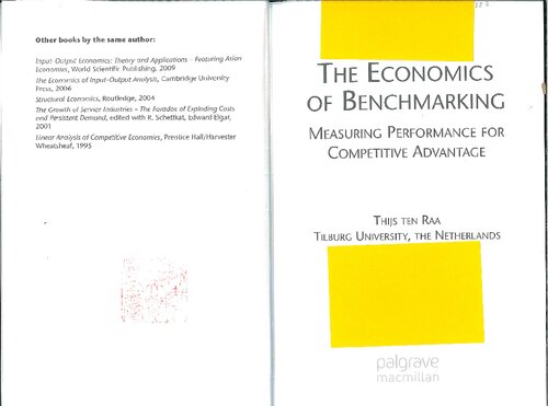 The Economics Of Benchmarking Measuring Performance For Competitive Advantage Thijs Ten Raa