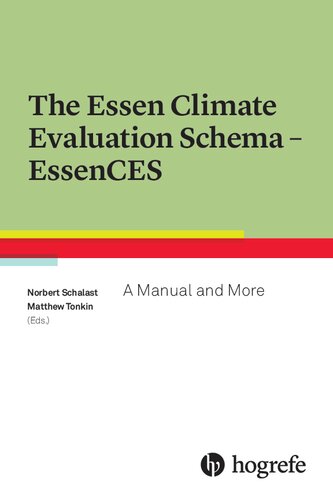 The Essen Climate Evaluation Schema Essences A Manual And More Norbert Schalast