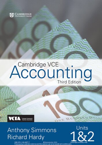 Cambridge Vce Accounting Units 12 3rd Edition Anthony Simmons
