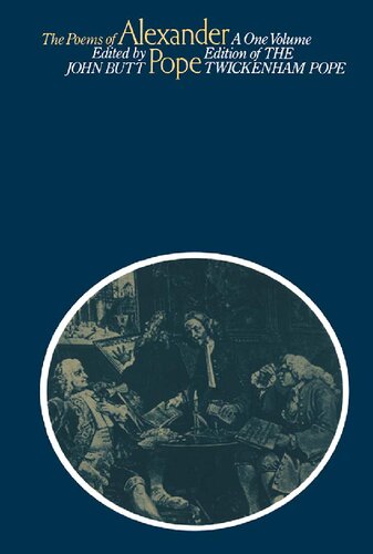 The Poems Of Alexander Pope 1st Edition John Butt