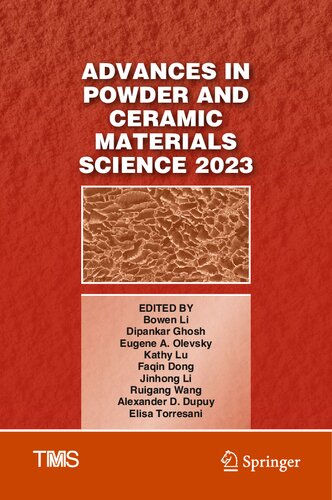 Advances In Powder And Ceramic Materials Science 2023 Bowen Li