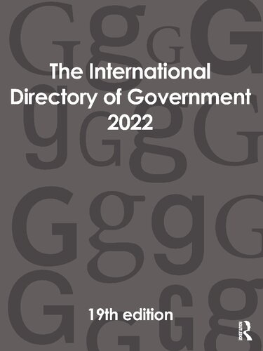 The International Directory Of Government 2022 19th Edition Europa Publications