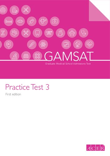 Gamsat Practice Test 3 1st Edition Acer