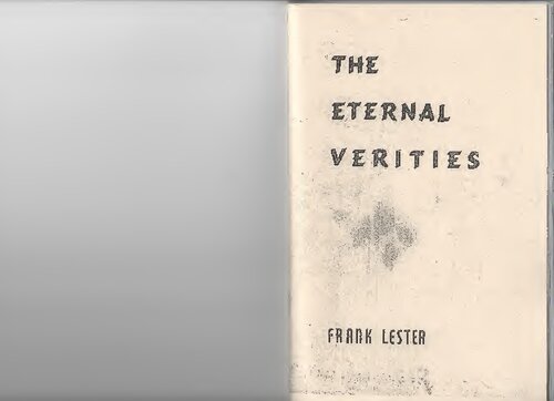 Eternal Verities By Lester Levenson Creator Of Sedona Method Lester Levenson