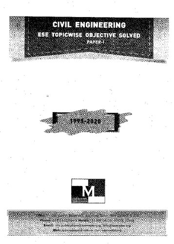 Ese Prelims Civil Engineering Volume 1 2020th Edition Ies Master Editorial Board