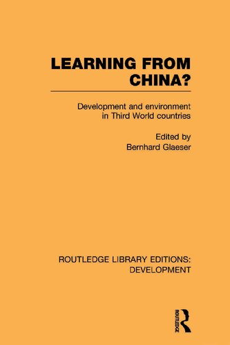 Routledge Library Editions Development Miniset E Development And The Environment Bernhard Glaeser