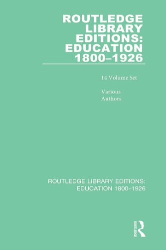 Routledge Library Editions Education 18001926 14volume Set Various Authors