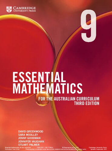Essential Mathematics For The Australian Curriculum Year 9 3rd Edition David Greenwood