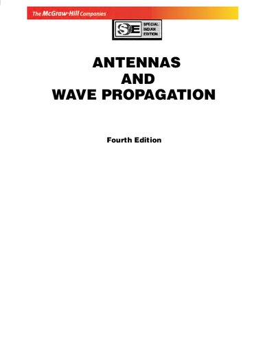 Antennas And Wave Propagation Sie 4e 4th Edition Kraus