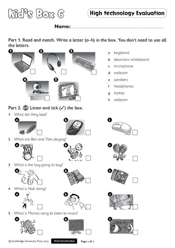 Kids Box Level 6 Tests 2nd Edition Caroline Nixon Michael Tomlinson