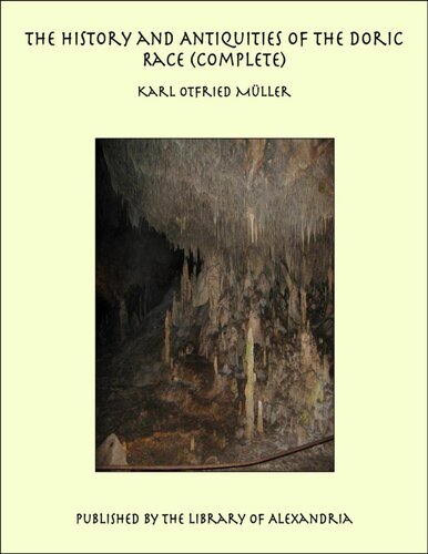 The History And Antiquities Of The Doric Race Vol 2 Of 2 Karl Otfried Mller