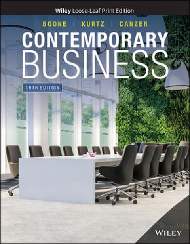 Contemporary Business 19th Edition Louis Boone David Kurtz