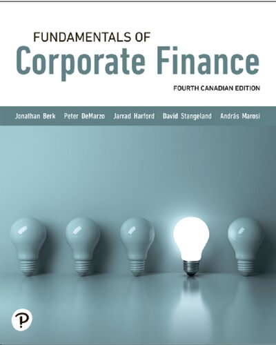 Finanza Aziendale 1 Fondamenti 4th Canadian Jonathan Berk